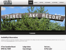 Tablet Screenshot of idabellakeresort.com